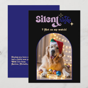 Cartes Pour Fêtes Annuelles Photo de Noël Rétro Drôle de Chien de Compagnie au