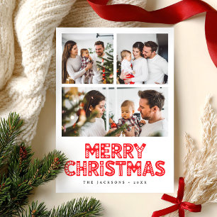 Cartes Pour Fêtes Annuelles Photo de Noël rétro joyeux
