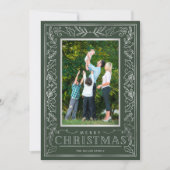 Cartes Pour Fêtes Annuelles Photo de Noël Silver Greenery (Devant)
