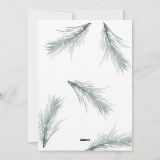 Cartes Pour Fêtes Annuelles Photo de Noël simple et élégante (Dos)