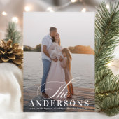 Cartes Pour Fêtes Annuelles Photo de Noël simple et élégante