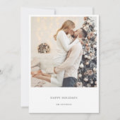 Cartes Pour Fêtes Annuelles Photo de Noël simple et moderne (Devant)