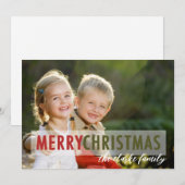 Cartes Pour Fêtes Annuelles Photo de Noël simple et moderne (Devant / Derrière)