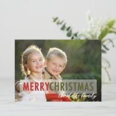 Cartes Pour Fêtes Annuelles Photo de Noël simple et moderne (Debout devant)