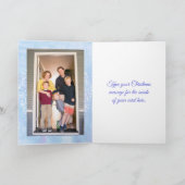 Cartes Pour Fêtes Annuelles Photo de Noël Snowman Blue à l'intérieur (Intérieur)