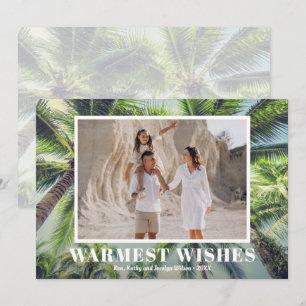 Cartes Pour Fêtes Annuelles Photo de Noël tropical