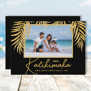 Cartes Pour Fêtes Annuelles Photo de Noël Tropical Mele Kalikimaka