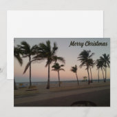 Cartes Pour Fêtes Annuelles Photo de Noël Tropical Modifiable (Devant / Derrière)