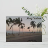 Cartes Pour Fêtes Annuelles Photo de Noël Tropical Modifiable (Debout devant)