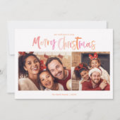 Cartes Pour Fêtes Annuelles Photo de Noël Tropical Palm Tree (Devant)