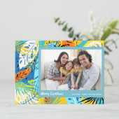 Cartes Pour Fêtes Annuelles Photo de Noël tropicale (Debout devant)