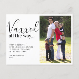 Cartes Pour Fêtes Annuelles Photo de Noël Vaxxed All the Way 2021