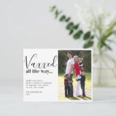 Cartes Pour Fêtes Annuelles Photo de Noël Vaxxed All the Way 2021 (Debout devant)