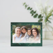 Cartes Pour Fêtes Annuelles Photo de Noël vert moderne (Debout devant)