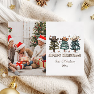 Cartes Pour Fêtes Annuelles Photo de Noël Western Howdy