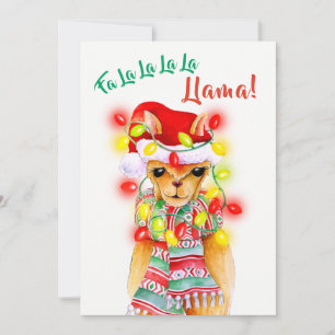 Cartes Pour Fêtes Annuelles Photo de Noël whimsy Llama et motif