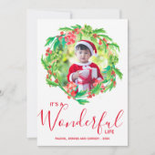 Cartes Pour Fêtes Annuelles Photo de Noël Wreath (Devant)