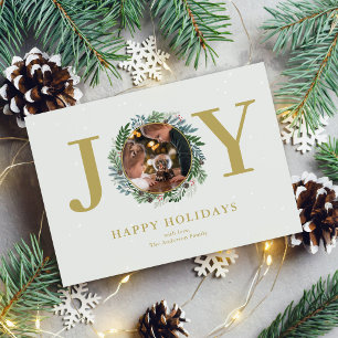 Cartes Pour Fêtes Annuelles Photo de Noël Wreath