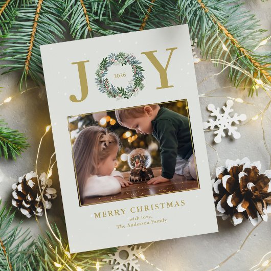 Cartes Pour Fêtes Annuelles Photo de Noël Wreath