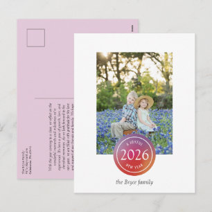 Cartes Pour Fêtes Annuelles Photo de Nouvel An joyeux avec points de dégradé r
