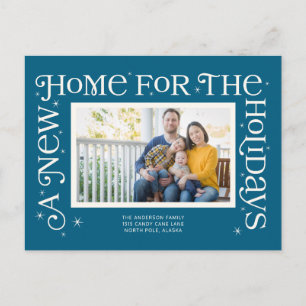 Cartes Pour Fêtes Annuelles Photo de nouvelle maison bleue pour les fêtes