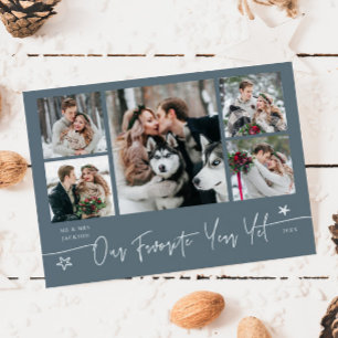 Cartes Pour Fêtes Annuelles Photo de Nouvellement Mariés de l'Année Préférée F