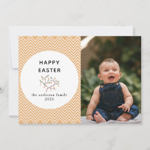 Cartes Pour Fêtes Annuelles Photo de Pâques avec un motif simple élégant Joyeu