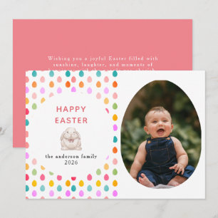 Cartes Pour Fêtes Annuelles Photo de Pâques Joyeuses au motif élégant et simpl