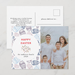Cartes Pour Fêtes Annuelles Photo de Pâques Œufs Aquarelle Moderne Élégante Jo