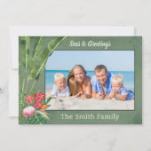 Cartes Pour Fêtes Annuelles Photo de plage Noël (Devant)