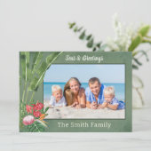 Cartes Pour Fêtes Annuelles Photo de plage Noël (Debout devant)