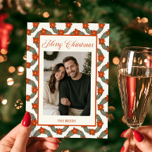 Photo de portrait en couronne de poinsettia