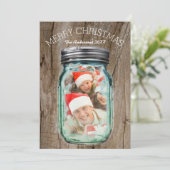 Cartes Pour Fêtes Annuelles Photo de pot de maçon de Noël de pays occidental (Debout devant)