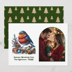 Cartes Pour Fêtes Annuelles Photo de Robin des Bois Forêt Enchantée de Noël