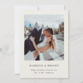 Cartes Pour Fêtes Annuelles Photo de sapin de Noël élégant pour jeunes mariés (Devant)