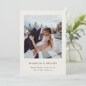 Cartes Pour Fêtes Annuelles Photo de sapin de Noël élégant pour jeunes mariés (Debout devant)