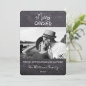 Cartes Pour Fêtes Annuelles Photo de script de Noël au tableau noir minimal él (Debout devant)