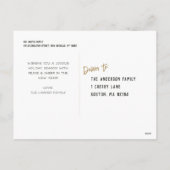 Cartes Pour Fêtes Annuelles Photo de script Gold et Black Snow (Dos)