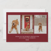 Cartes Pour Fêtes Annuelles Photo de script joyeux or moderne (Dos)