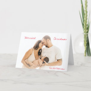 Cartes Pour Fêtes Annuelles Photo de script moderne Noël minimaliste