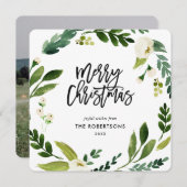 Cartes Pour Fêtes Annuelles Photo de serres fleurs vertes (Devant / Derrière)