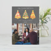 Cartes Pour Fêtes Annuelles Photo de tableau noir Joy Pizza Love Noël (Debout devant)