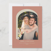 Cartes Pour Fêtes Annuelles Photo de Terre Cuite d'Arche Moderne Joyeux Tout (Devant)