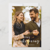 Cartes Pour Fêtes Annuelles Photo de Thanksgiving Plaid (Devant)