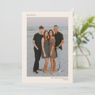 Cartes Pour Fêtes Annuelles Photo de Thanksgiving reconnaissant Famille Machin