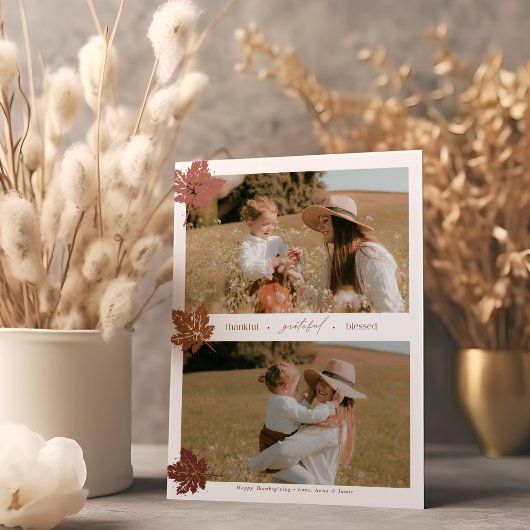 Cartes Pour Fêtes Annuelles Photo de Thanksgiving reconnaissant, reconnaissant