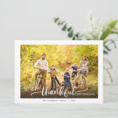 Cartes Pour Fêtes Annuelles Photo de Thanksgiving très reconnaissant (Debout devant)