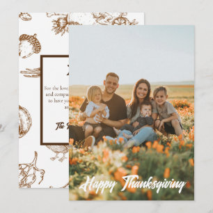 Cartes Pour Fêtes Annuelles Photo de Thanksgiving vintage classique rustique