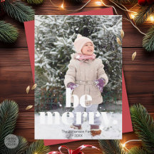 Photo de typographie simple rétro de Noël « Be Mer