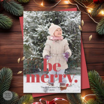 Photo de typographie simple rétro de Noël « Be Mer